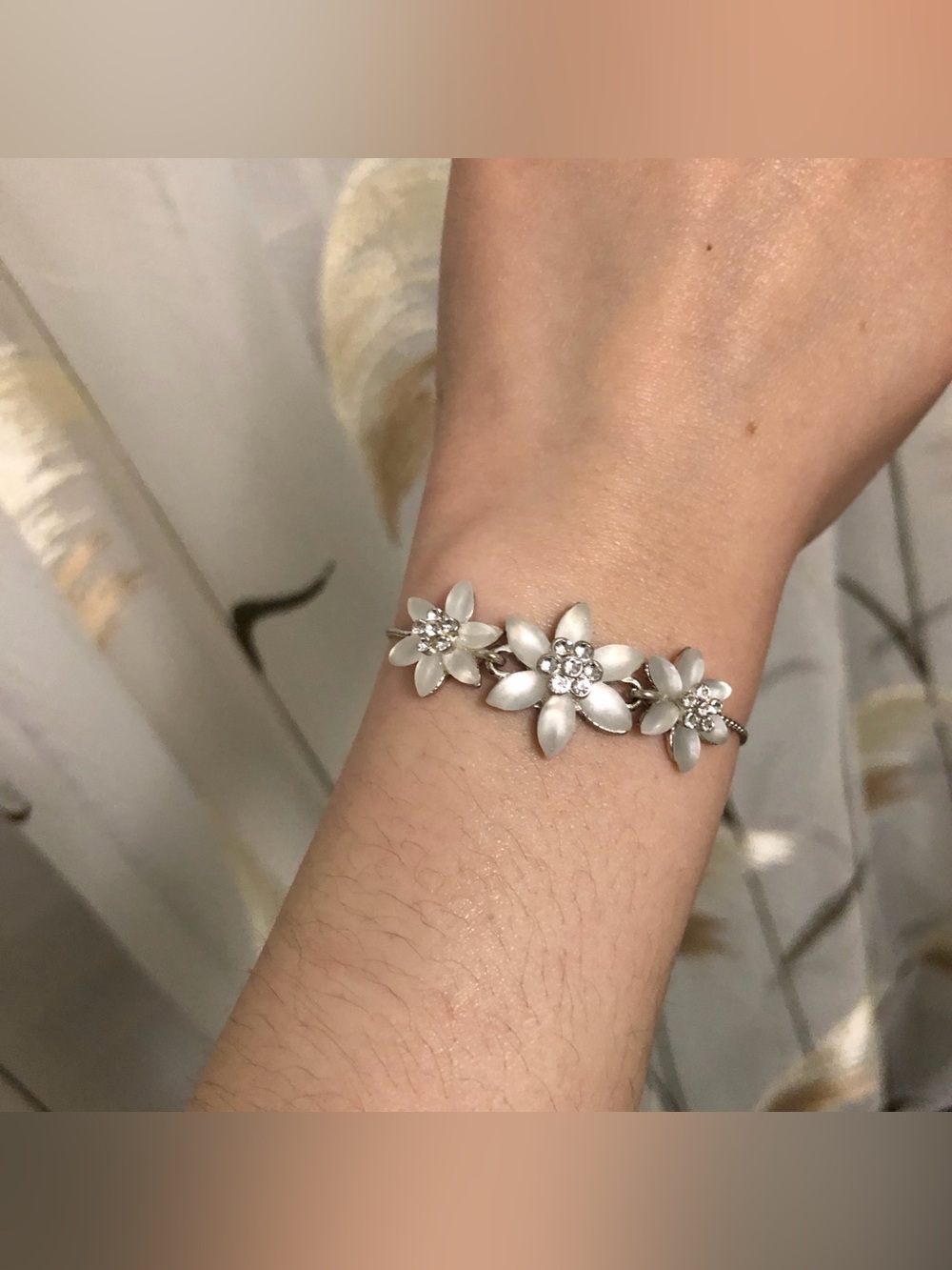🩵 Free add-on || Floral slider bracelet